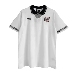 1990 England Retro Jersey Home Replica World Cup
