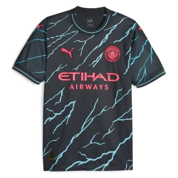 2023/24 HAALAND #9 DE BRUYNE #17 J.ALVAREZ #19 FODEN #47 Manchester City Third Away Jersey - Image 3