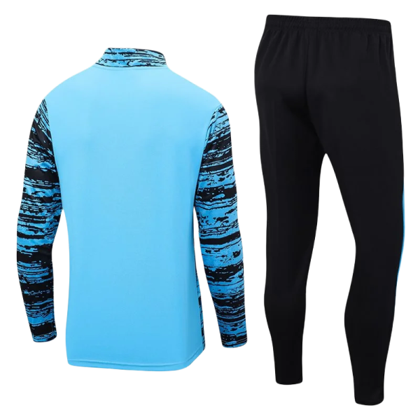 2024/2025 Al-Nassr Half-Pull Training Suit Blue Black Football Shirt - Image 2