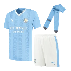 2023/24 Manchester City Home Whole Kit(Jersey+Shorts+Socks)