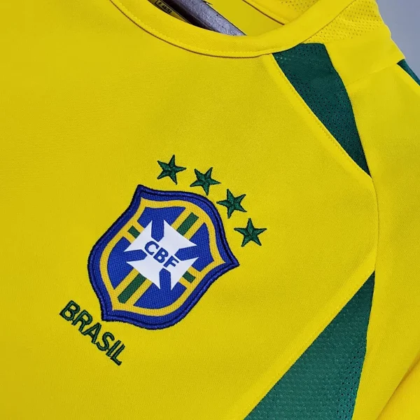 Brazil Retro Jersey Home World Cup 2002 - Image 7
