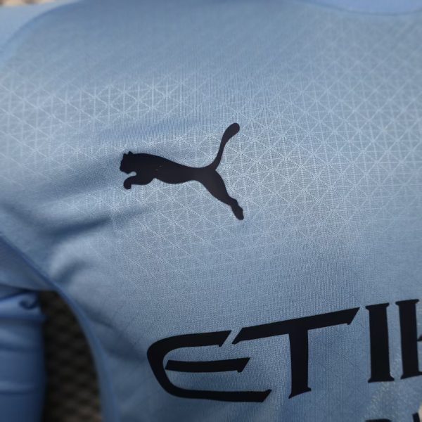 Manchester City Soccer Shirt Home Shirt player version Long Sleeve  2025-26 - Image 4