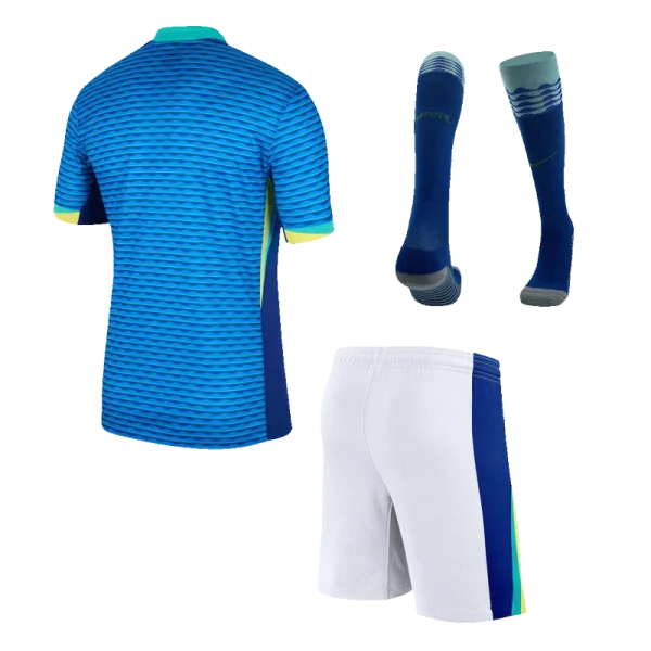 Kids Brazil Custom Away Full Soccer Kits 2024 - Image 2