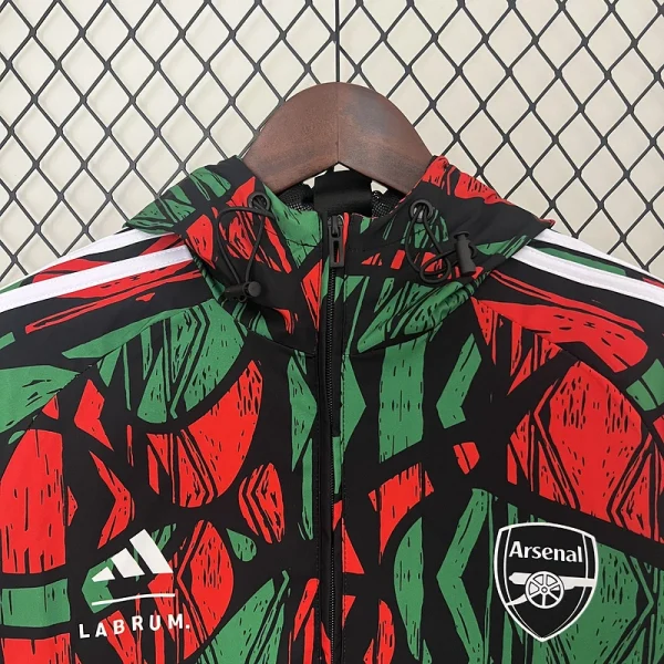 24-25 Arsenal Red&Green Windbreaker Jacket Football - Image 4
