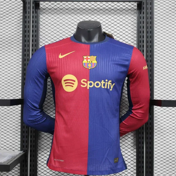 24-25 Barcelona Home Player Version Long sleeve Soccer Jersey - Image 8