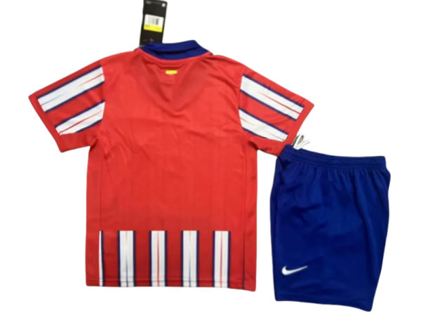 24-25 Atletico Madrid Home Soccer Kids Kit Jersey+Shorts - Image 3