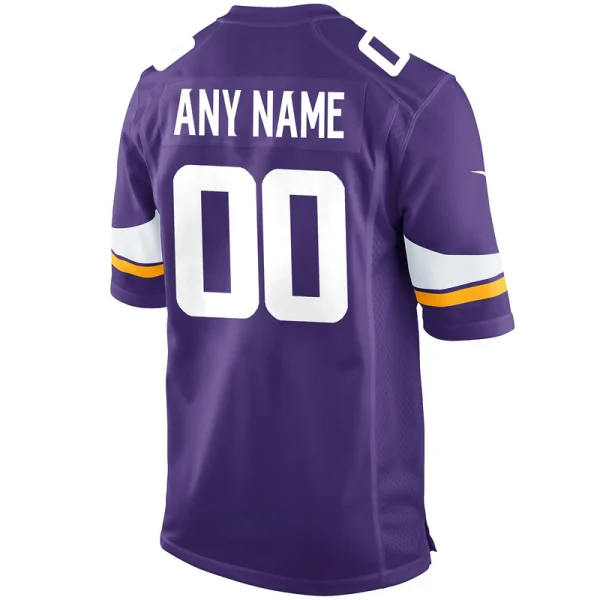 Men's Minnesota Vikings Nike Purple Custom Game Jersey - Image 3