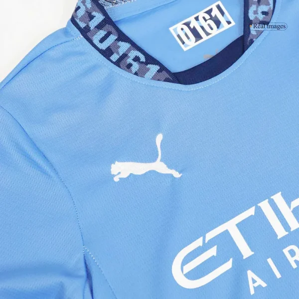 Kids Manchester City Home Jersey Kit Youth Apparels 2024/25 - Image 9