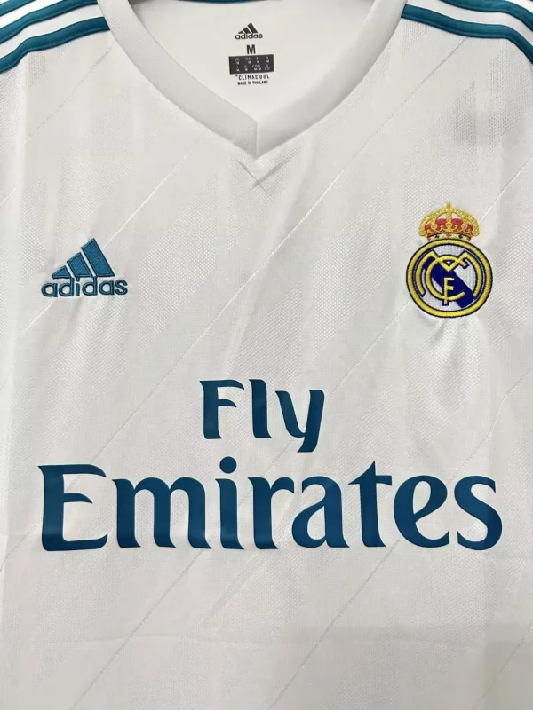 2017/18 Real Madrid Retro Home Long Sleeve Jersey - Image 4