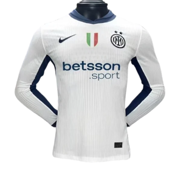 24-25 Inter Milan Away Long Sleeve Kit Player Version Shirt Soccer Jersey