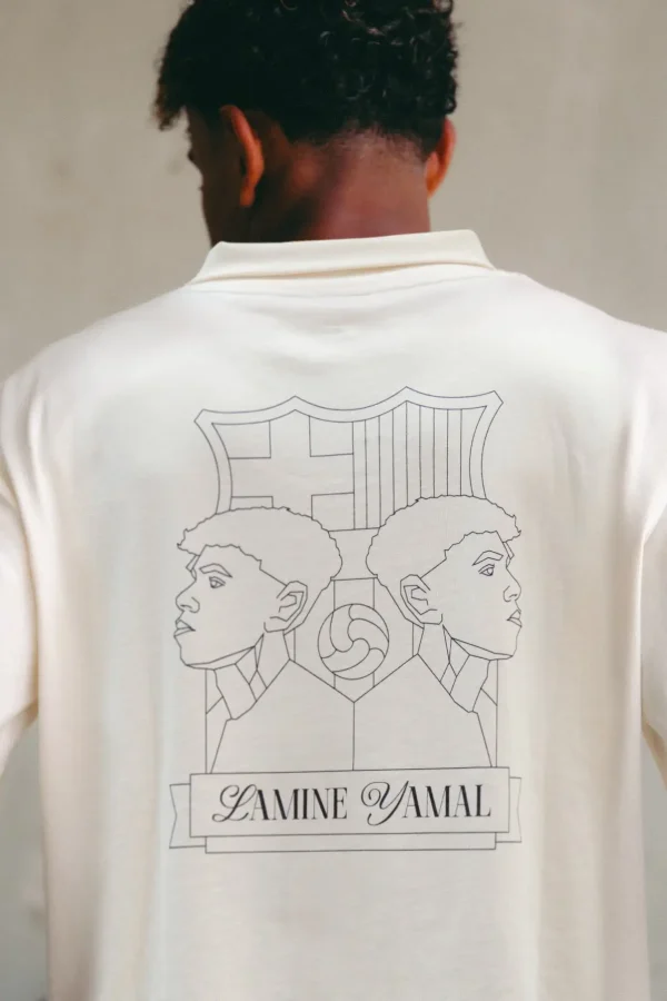 Barcelona Lamin Yamal commemorative white 304 POLO Shirt 24-25 - Image 5