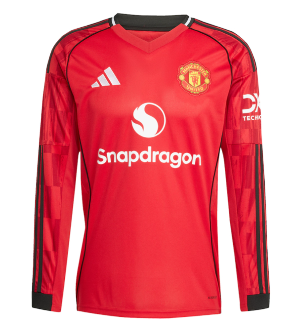 Manchester United Home Shirt 2025-26 - Long Sleeve - Image 2