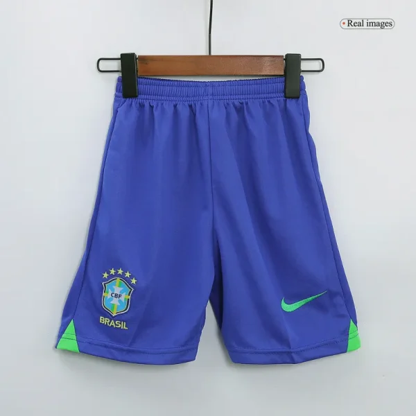 Brazil Kids Soccer Jersey Home Kit(Jersey+Shorts) World Cup 2022 - Image 7