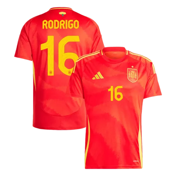 Spain Home Jersey LAMINE YAMAL #19 RODRIGO #16 MORATA #7 Euro 2024 - Image 3