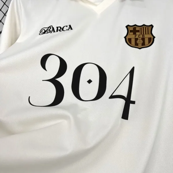 24-25 Barcelona POLO Shirt Lamin Yamal 304 White - Image 6