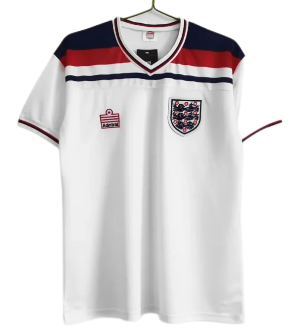 1982 England Retro Soccer Jersey Home Replica