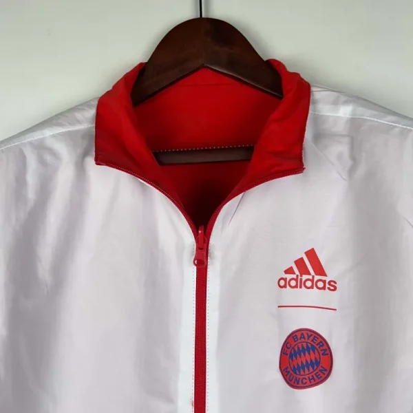 2023-2024 Bayern Munich Reversible Windbreaker （Red-white）Soccer Jersey 1:1 Thai Quality - Image 7