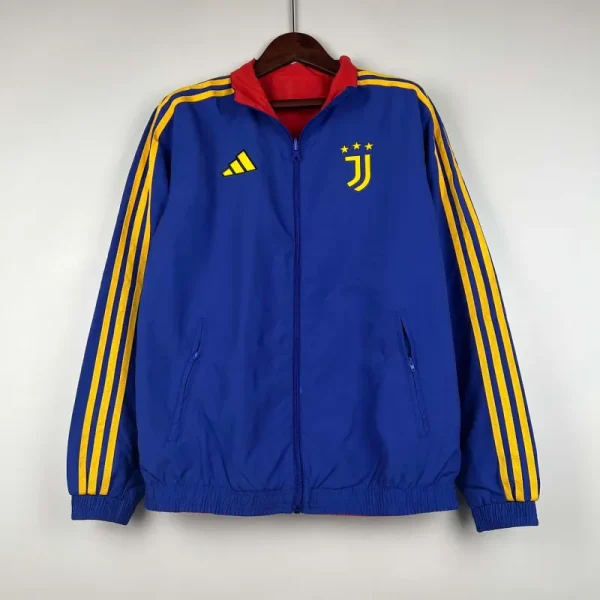 2023-2024 Juventus Reversible Windbreaker（Blue-red）Soccer Jersey 1:1 Thai Quality - Image 4