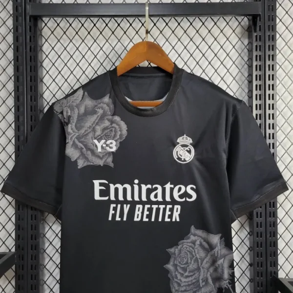 23-24 Real Madrid Y-3 Fourth Jersey Black - Image 5
