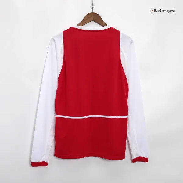 02-04 Arsenal Retro Home Long Sleeve Jersey - Image 4