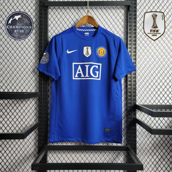 08-09 Manchester United Home #7 Ronaldo Retro Jersey - Image 4