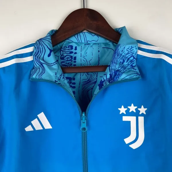2023-2024 Juventus Reversible Windbreaker Blue Soccer Jersey 1:1 Thai Quality - Image 7