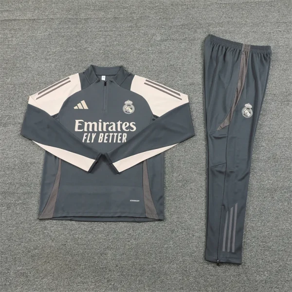 Real Madrid Zipper Sweatshirt Kit(Top+Pants) 2024-25 - Image 4