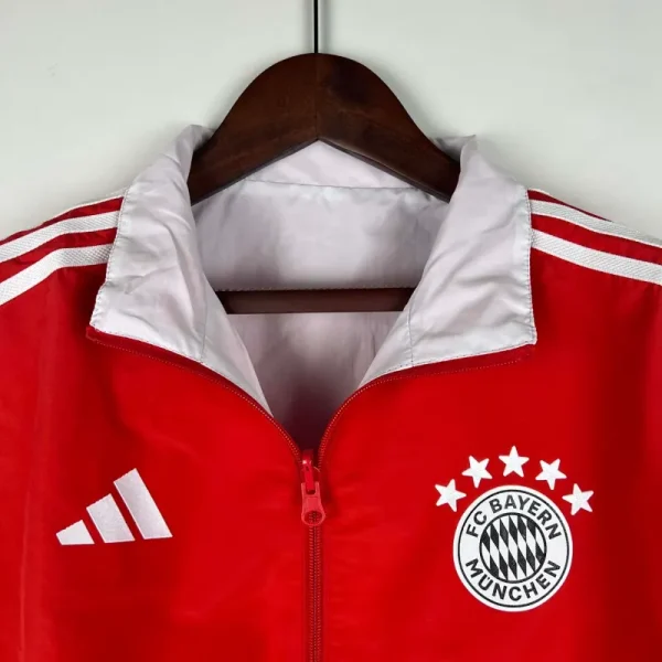 2023-2024 Bayern Munich Reversible Windbreaker （Red-white）Soccer Jersey 1:1 Thai Quality - Image 6
