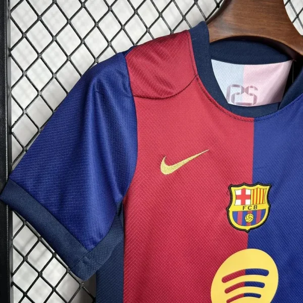 24-25 Barcelona Home Kids Kit Soccer Jersey+Shorts - Image 7