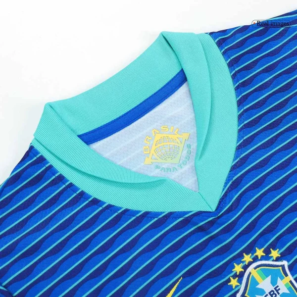 Kids Brazil Custom Away Full Soccer Kits 2024 - Image 5