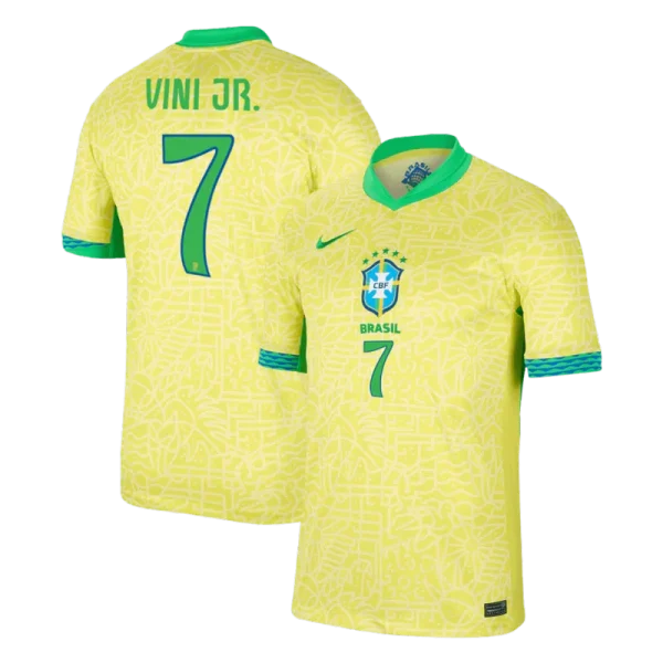 Brazil Home Jersey RODRYGO #10 VINI JR. #7 Copa America 2024 - Image 2