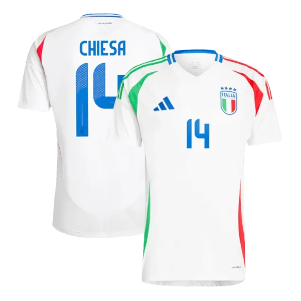 Italy Away Jersey BARELLA #18 CHIESA #14 DIMARCO #3 EURO 2024 - Image 2