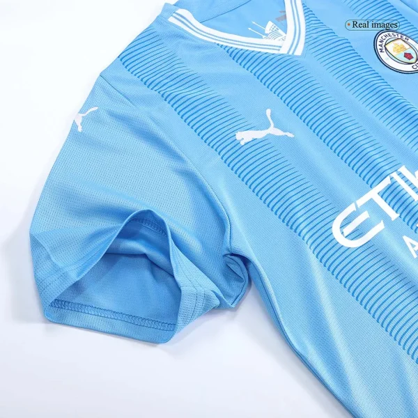 2023/24 Manchester City Home Jersey Kit(Shirt+Shorts) - Image 6