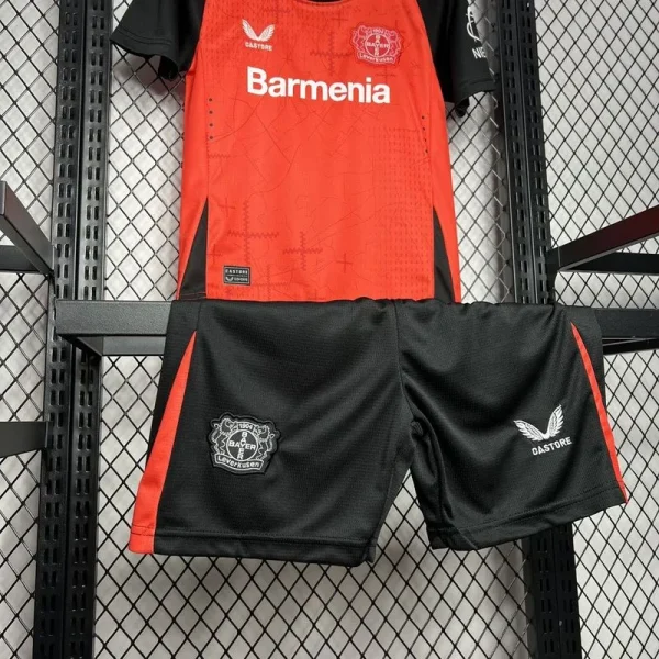 24-25 Bayer 04 Leverkusen Kids Kit Home Soccer Jersey - Image 7
