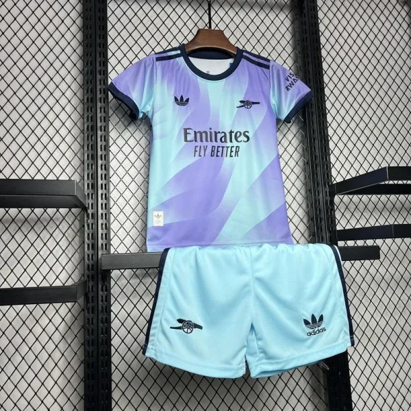 24-25 Arsenal Third Away Soccer Kids Kit Jersey+Shorts - Image 8