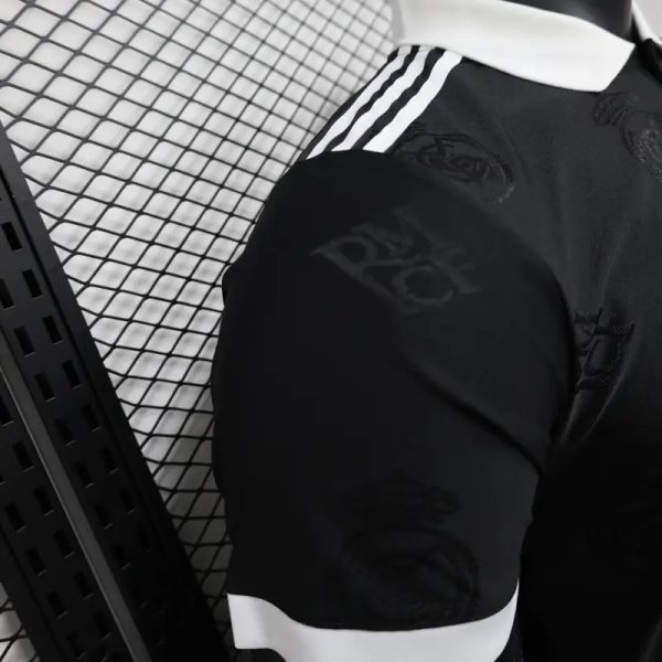 2025-26 Real Madrid Men's Polo Shirt Black - Image 6