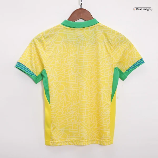 Kids Brazil Home Kit Copa America 2024 Youth Apparels - Image 4