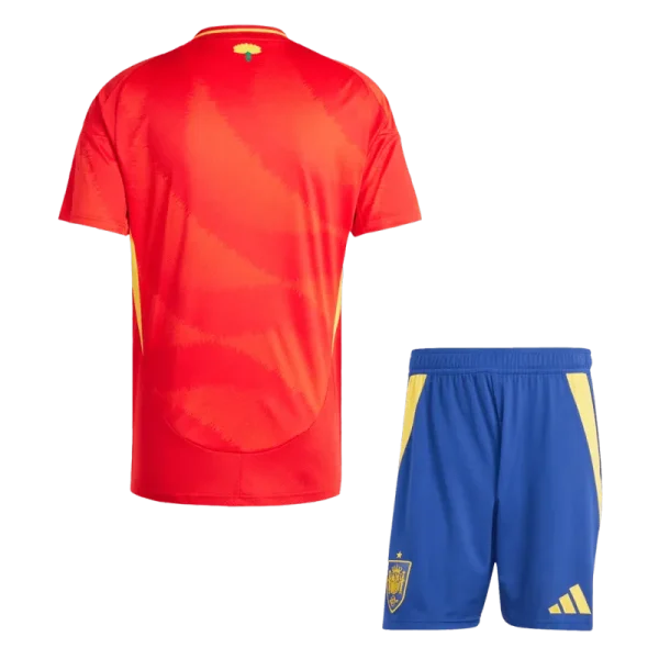 Spain Home Kit(Jersey+Shorts) Soccer Apparels Euro 2024 - Image 2
