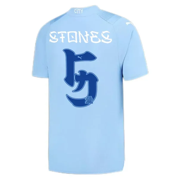 2023/24 Manchester City HAALAND #9 GREALISH #10 DE BRUYNE #17 STONES #5 J.ALVAREZ #19 FODEN #47 Japanese Tour Printing Home Jersey - Image 5