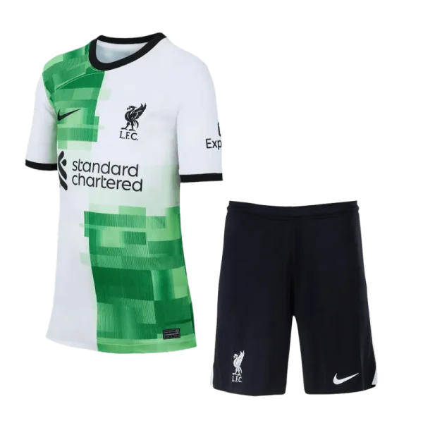 23-24 Kids Liverpool Away Whole Kit Jersey+Shorts+Socks - Image 2