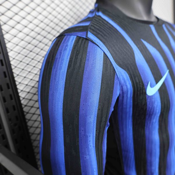 Inter Milan Home Shirt SOccer Jersey Long Sleeve Player Version 25-26 - Image 6