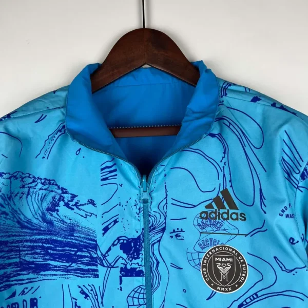 2023-2024 Inter Miami Reversible Windbreaker Blue Soccer Jersey 1:1 Thai Quality - Image 6