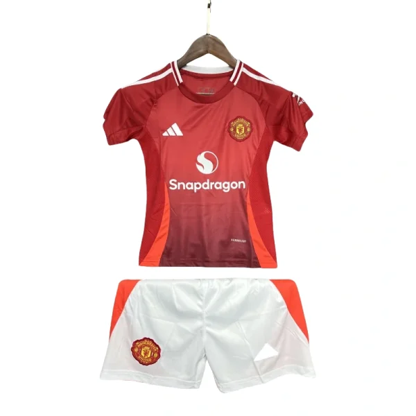 24-25 Manchester United Home Kids Jersey+Shorts - Image 3