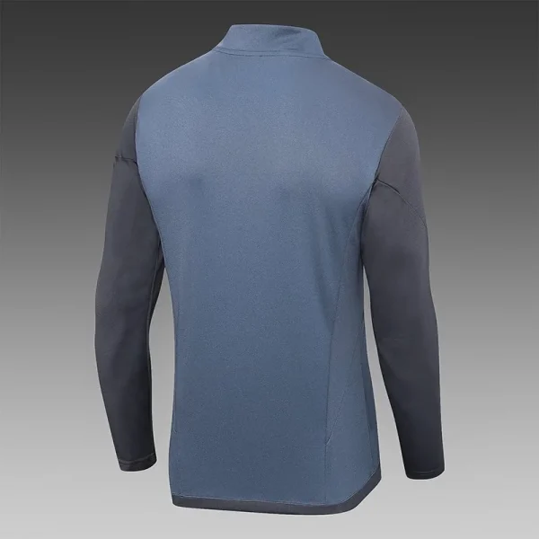 23-24 Real Madrid Half-Pull Training Suit Grey Football Shirt - Image 4
