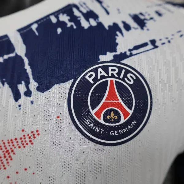 24/225 PSG Away Player version white red yellow blue Soccer Jersey - Image 6
