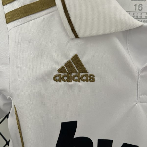 Real Madrid 11-12 Home Retro Kids Kit Soccer Jersey - Image 5