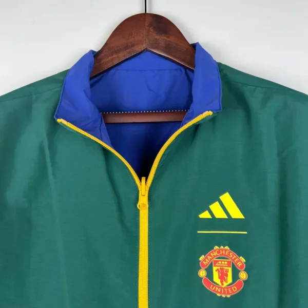 2023-2024 Manchester United Reversible Windbreaker（Blue-Green）Soccer Jersey 1:1 Thai Quality - Image 7