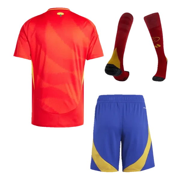Spain Home Whole Kit(Jersey+Shorts+Socks) Euro 2024 - Image 2