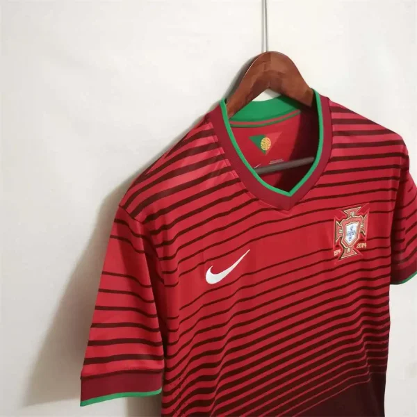 2014 Portugal Retro Jersey Home World Cup - Image 3