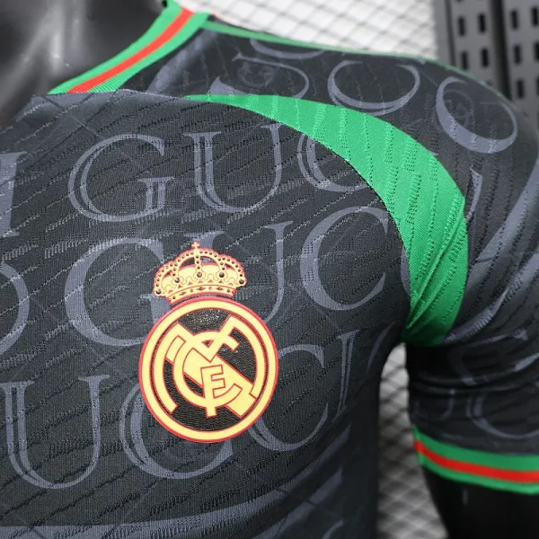24-25 Real Madrid VS GUCCI Black Player Version Jersey - Image 4
